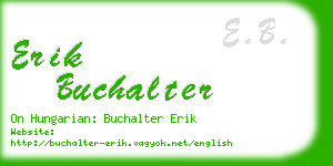 erik buchalter business card